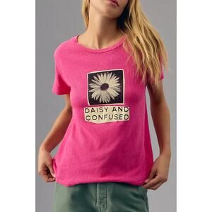 $120 MOTHER The Lil Sinful Tee "Daisy and Confused" Size XS